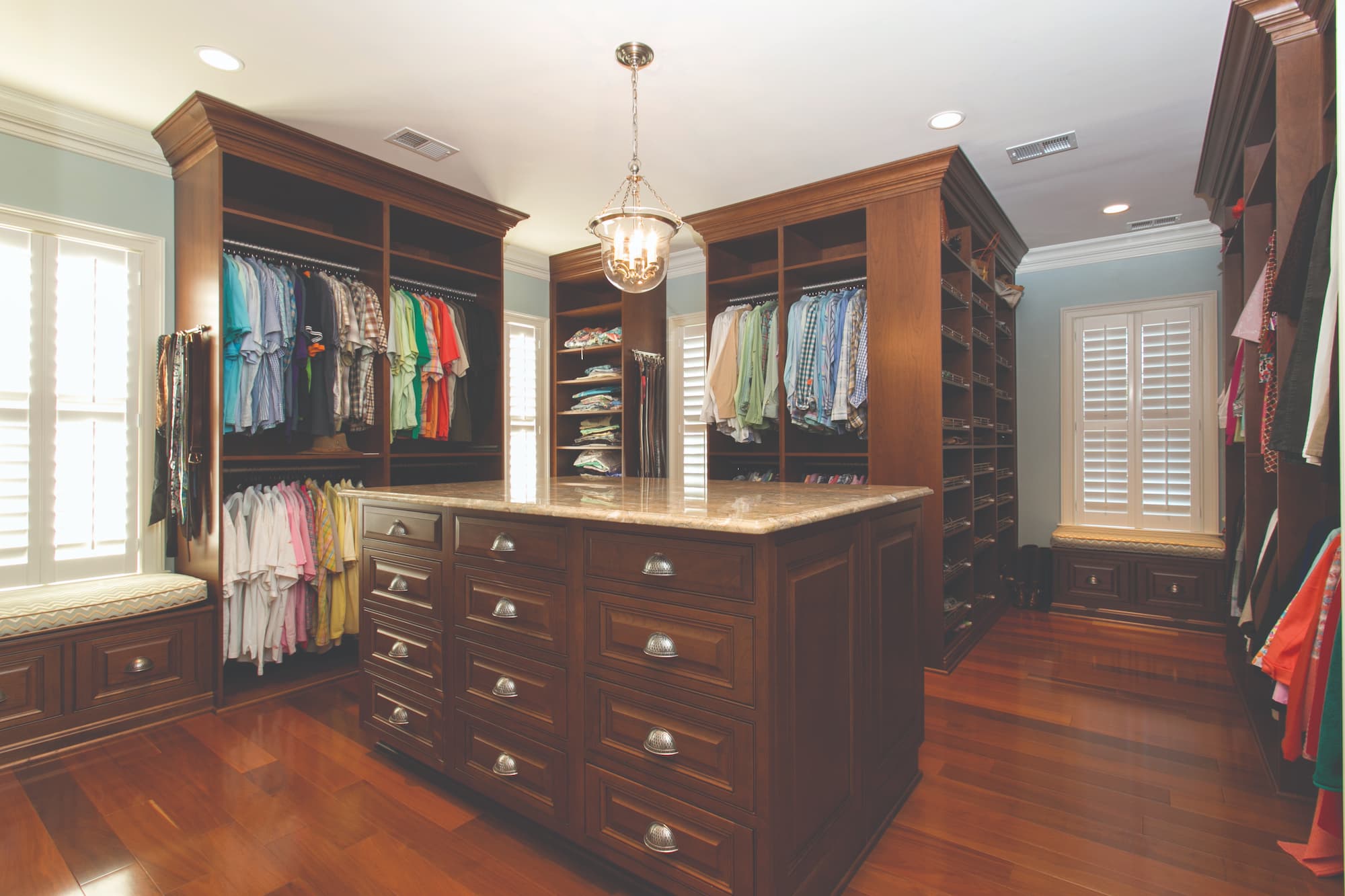 A photo of a luxury walk in wardrobe - finetco kitchen & design